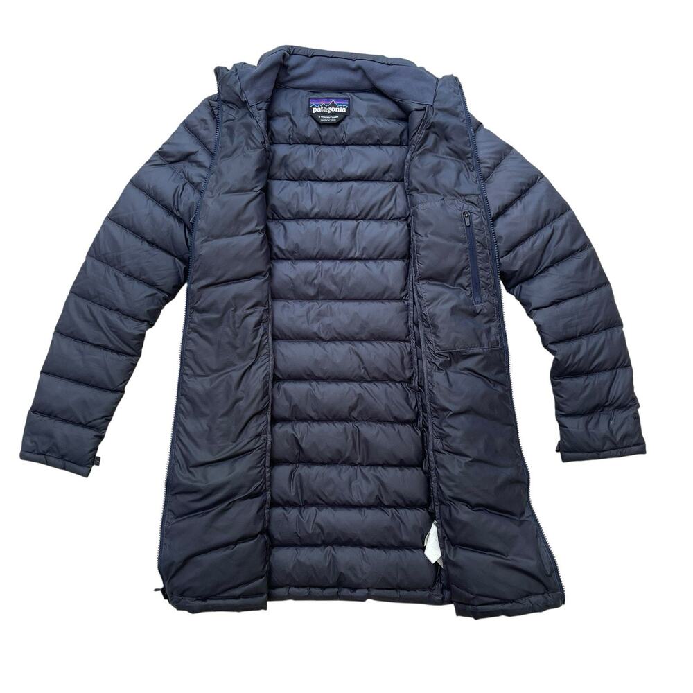 Patagonia Quilted Black Down Coat Jacket Parka Women’s Small - Picture 7 of 7